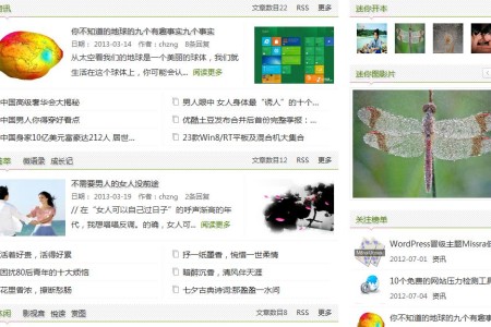 小清新风格cms wordpress主题