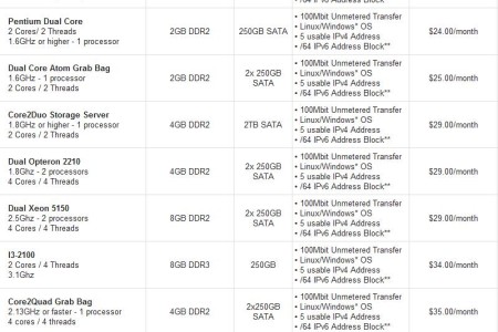 【服务器】Wholesaleinternet- Xeon5150 8G 250G*2 5IP 100Mbps无限流量 堪萨斯-$29/月