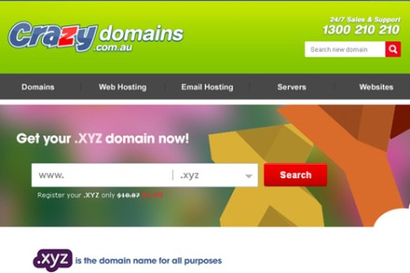 crazydomains注册.xyz域名目前仅需1美元