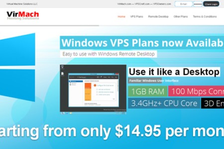 VirMach-Windows VPS主机6折优惠码-1g内存 SSD硬盘 年付29.4美元
