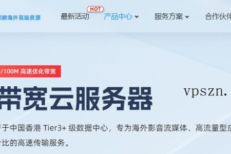 #补货#恒创主机香港100Mbps带宽BGP优化云服务器主机年付398元
